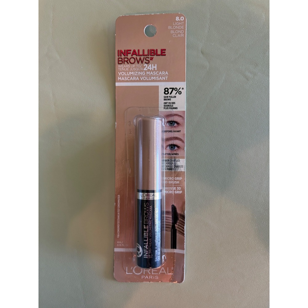 L'Oreal Infallible Brows 24H Volumizing Mascara 8.0 Light Blonde New NIP